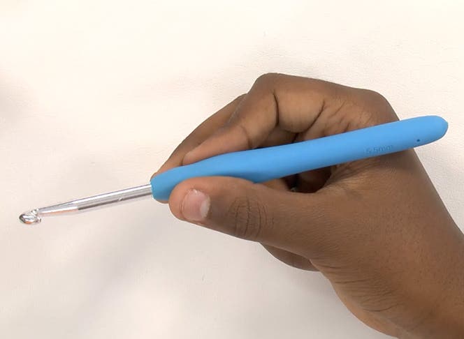 How to Hold a Crochet Hook