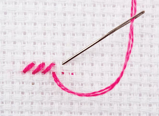 How to Work a 1/2 Cross Stitch