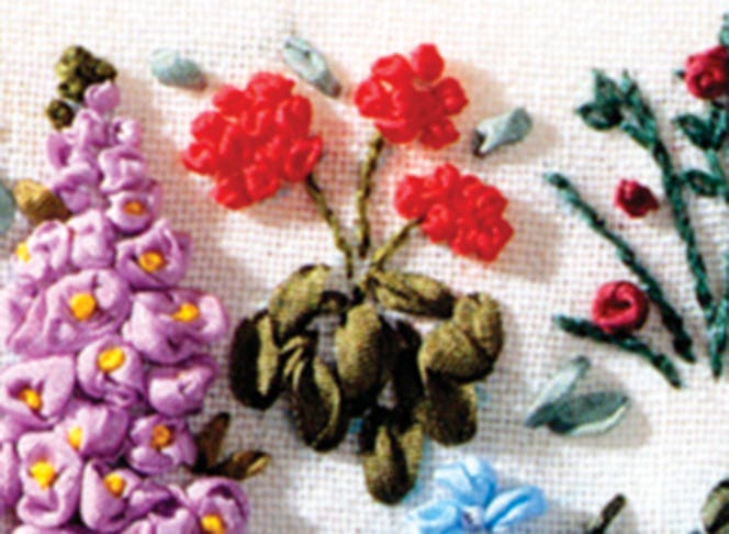 How to Work a French Knot Using Ribbon