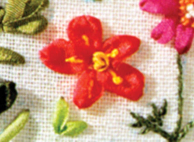 How to Work a Lazy Daisy Stitch Using Ribbon