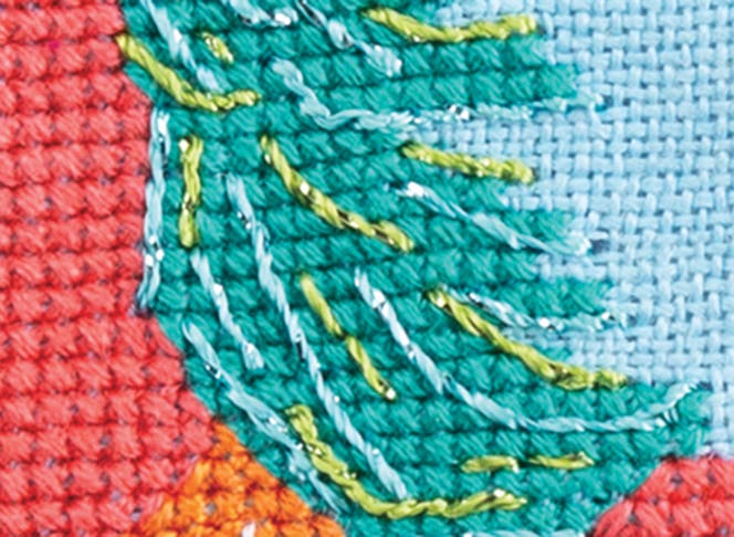 How to Work a Wrapped Backstitch