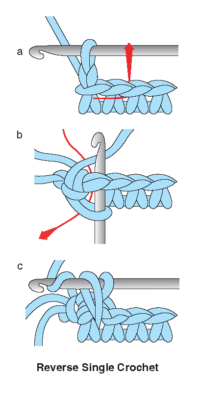 Reverse Single Crochet or Crab Stitch