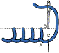 How to Work a Blanket Stitch diagram