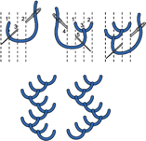 Feather Stitch diagram