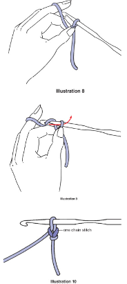 How to Chain Stitch Illustration 8-10