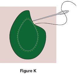 Needle-turn Applique Figure K